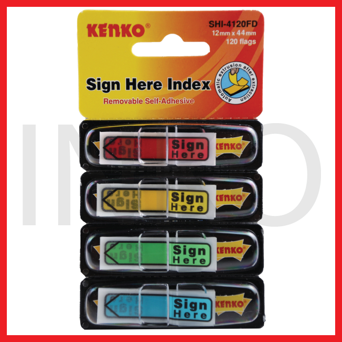 

KENKO SIGN HERE INDEX 12MMX44MM 120FLAGS