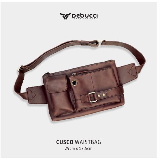 Debucci Leather goods - Cusco Waistbag/Waistbag pria Waistbag Multifungsi kulit Asli