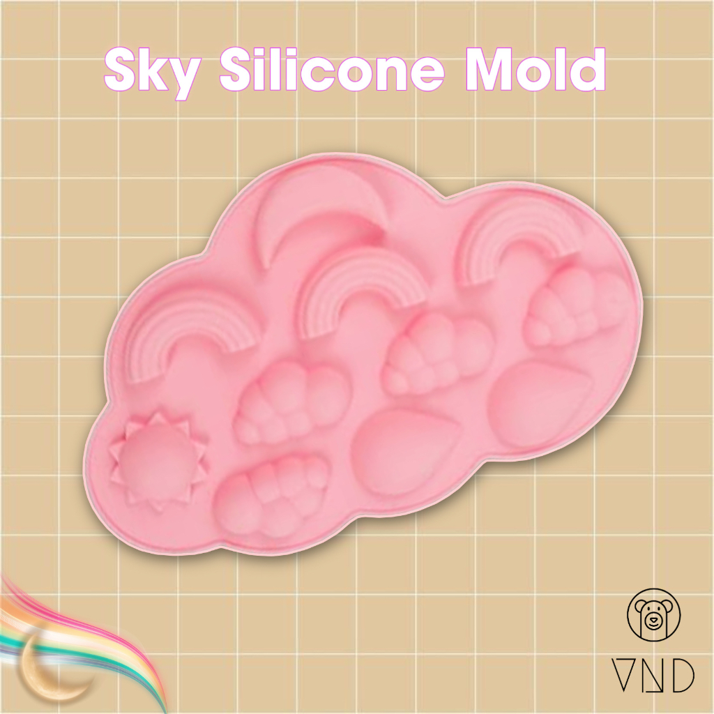 Rainbow Cloud Sun Silicone Mold ORI Japan/ Cetakan Silikon/ Cetakan Jelly Pudding Cake