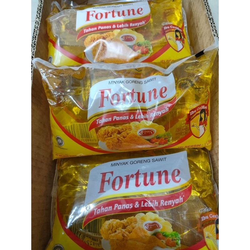 

Minyak Goreng Fortune 1Liter Kemasan Batal/ 1 Liter