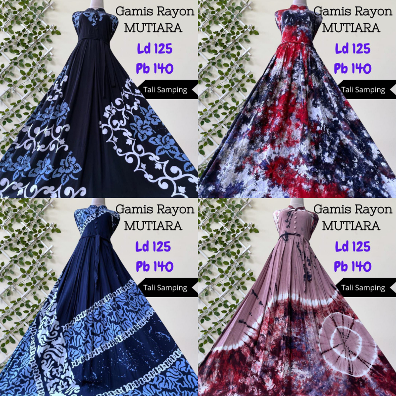 Ariefa Batik - (BEST SELLER) GAMIS RAYON CANDI MEKAR LD 125 PJG 140 JUMBO BUSUI MURAH BATIK PEKALONG