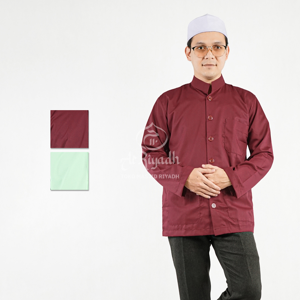 Baju Koko ZAWEEYA Haibah Toyobo Polos Warna