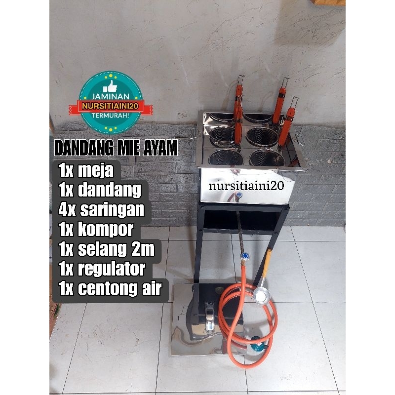 DANDANG MIE AYAM LUBANG 4 SET LENGKAP/ PANCI MIE AYAM/ TONG MIE
