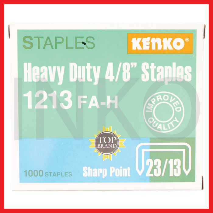 

KENKO STAPLES HEAVY DUTY 4 8 STAPLES NO.1213 1000 STAPLES 10BOX