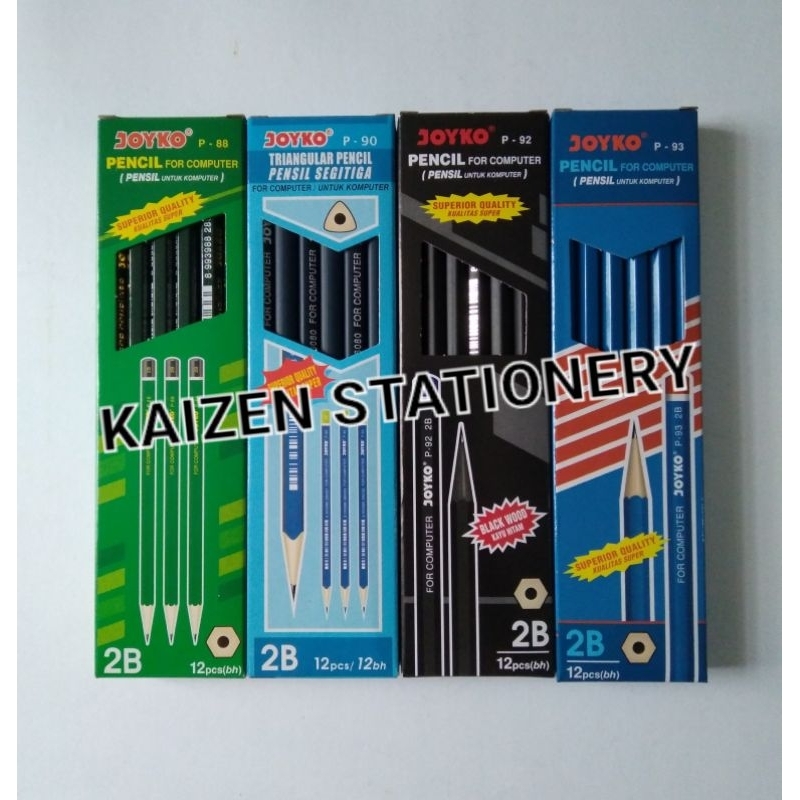 

PENSIL KAYU 2B JOYKO UNTUK KOMPUTER SEGIENAM SEGITIGA