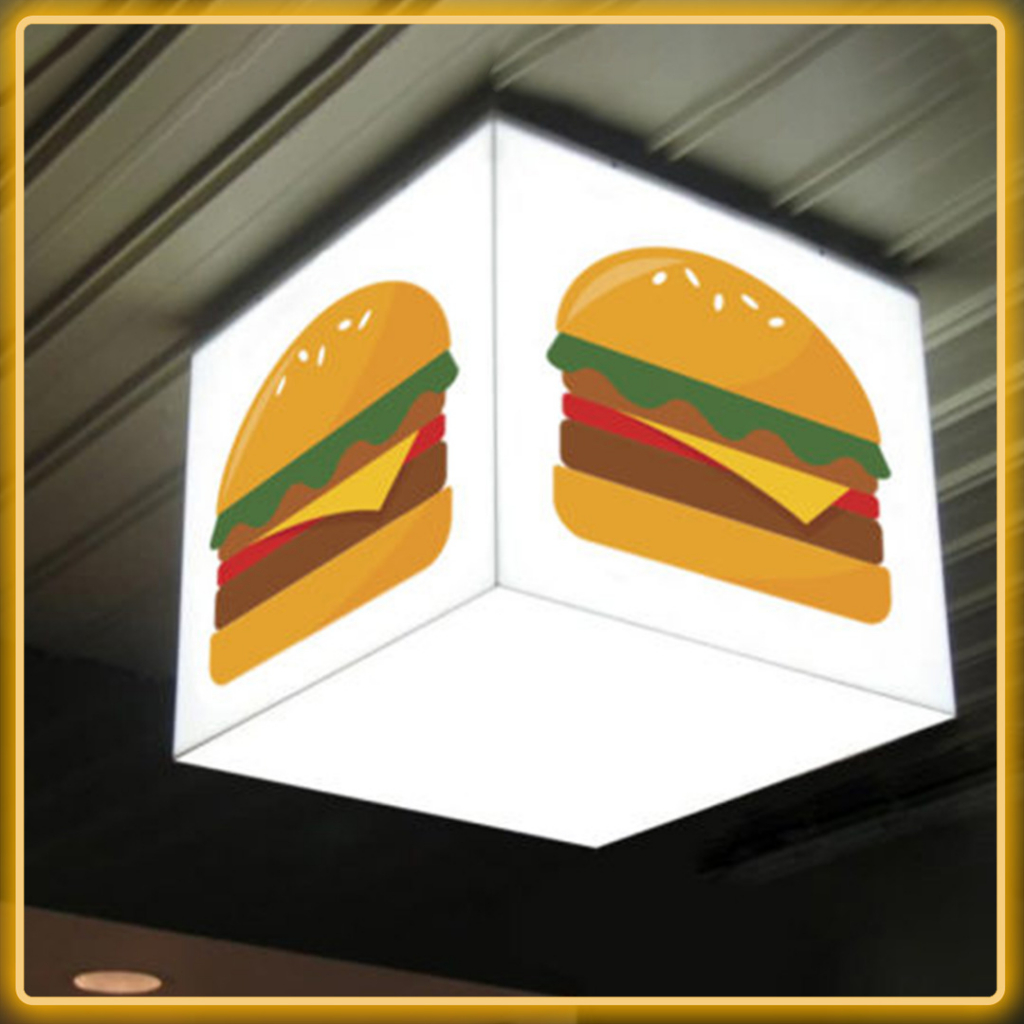 Neon Box Kubus 3D | 5 SISI | Full Akrilik Custom