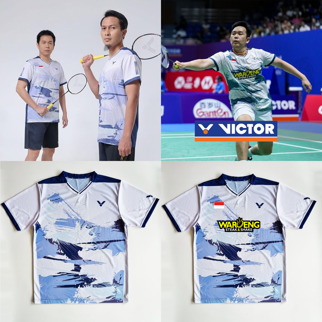 Kaos Jersey Badminton The Daddies Ahsan Hendra Setiawan 2023 Blue Navy T 35000, Free Name Set