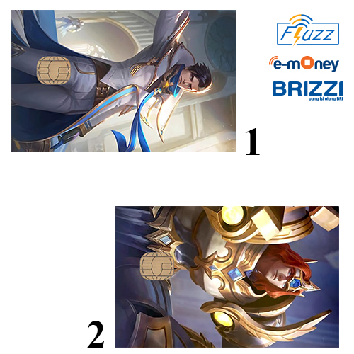 CUSTOM KARTU FLAZZ BCA GENERASI 2 ATAU EMONEY/SALDO 0 - SKIN LIGHTBORN