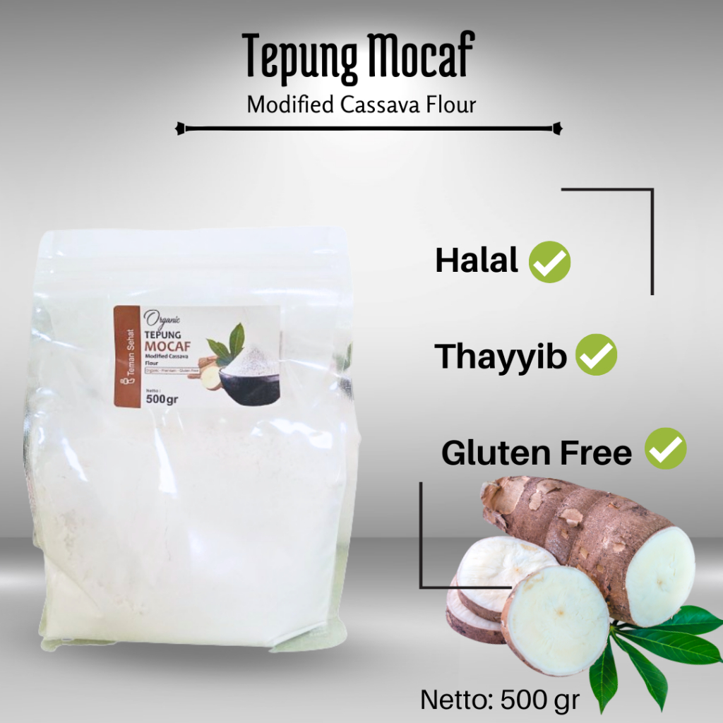 

Tepung Mocaf 500 gr, Gluten Free / Tepung Singkong / Modified Cassava Flour