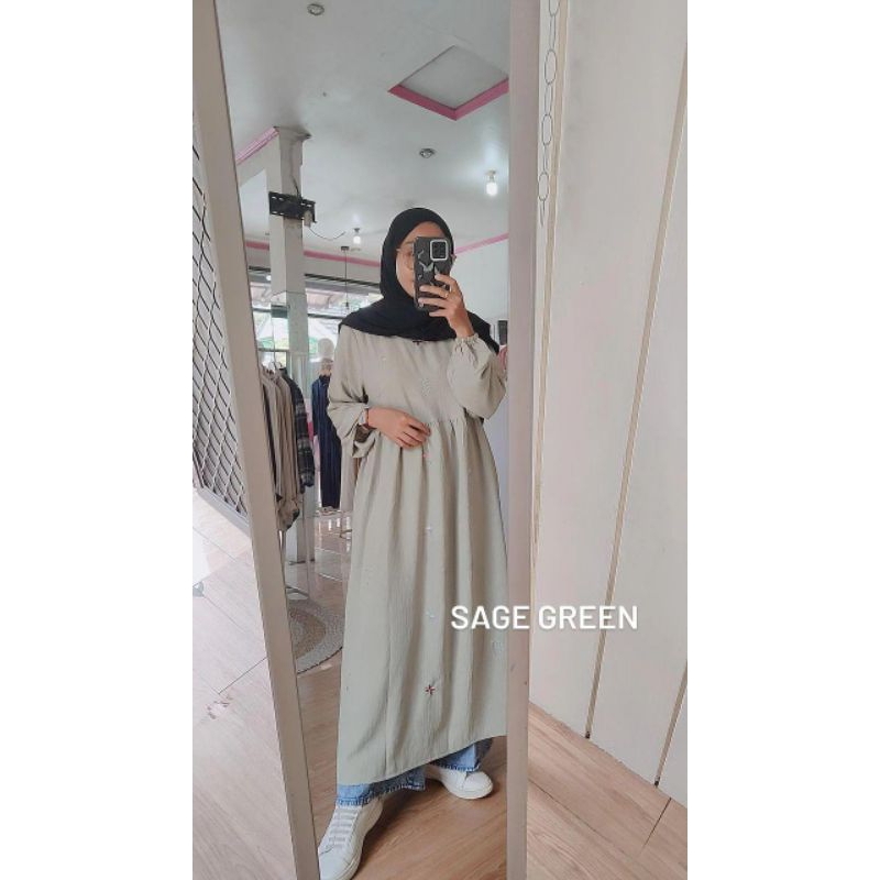 gamis MIDI dress/ MIDI dress crinkle/ MIDI dress premium/