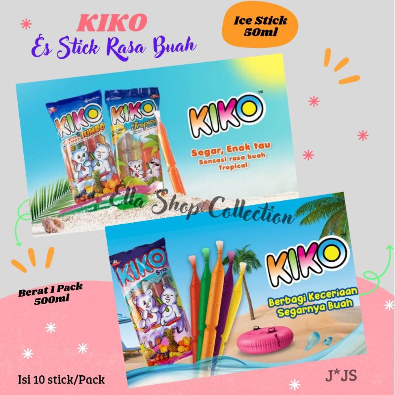 

ELS_KIKO ICE STICK/ES KIKO/KIKO ES RASA BUAH (1 Pack isi 10)
