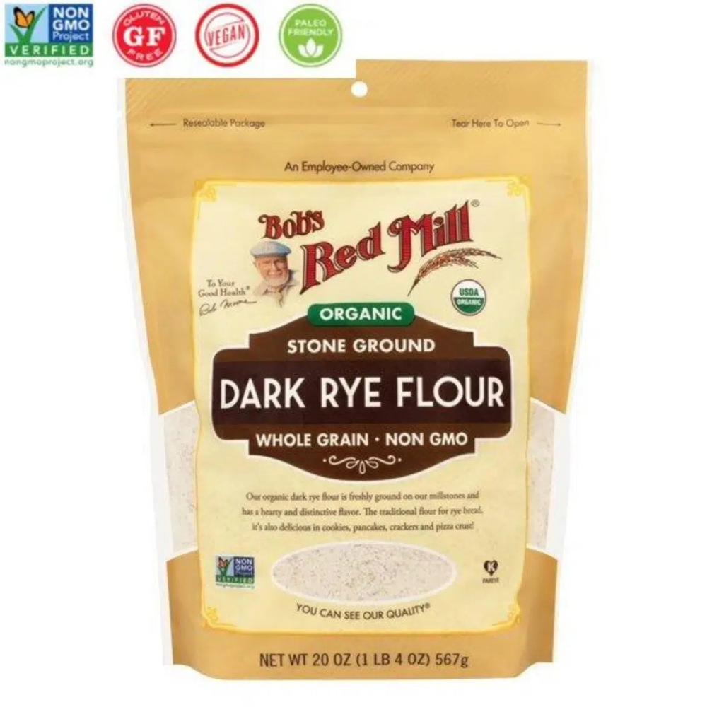 

Bob's Red Mill Organic Dark Rye Flour Wholegrain 567g