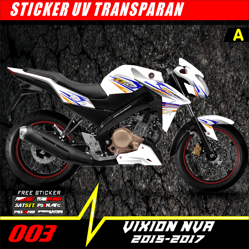 Striping Transparan Vixion NVA | Stiker Transparan Vixion NVA GRAFIS PST 003