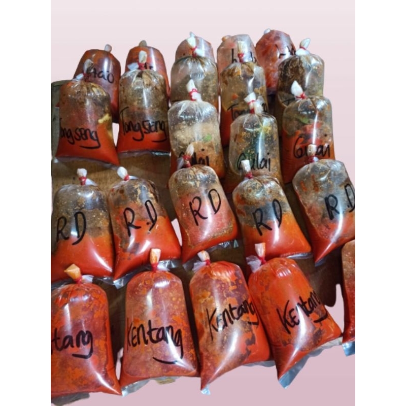 

Bumbu giling untuk 1 kg daging