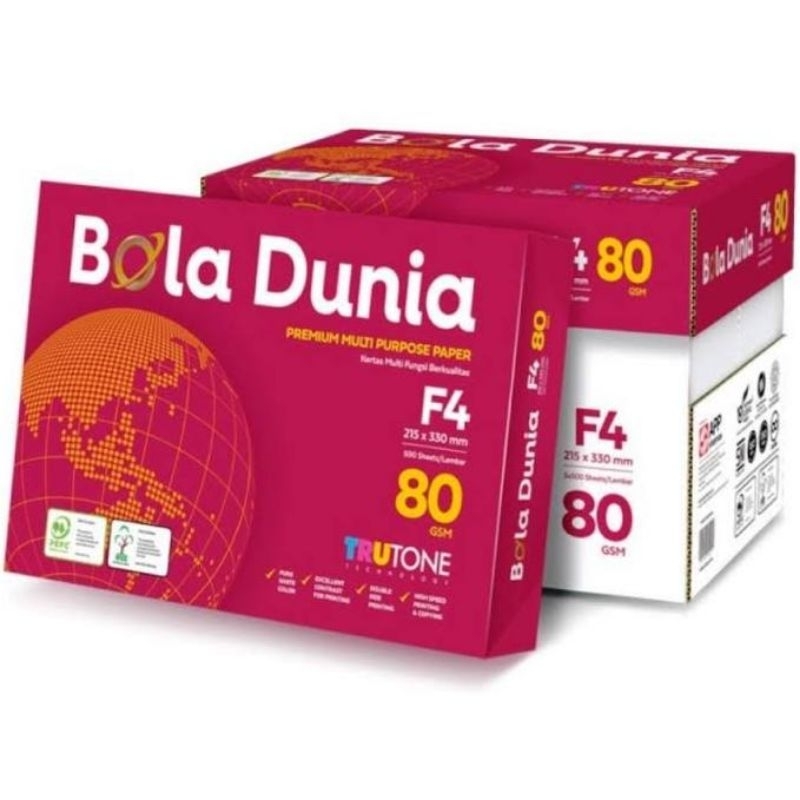

Kertas HVS F4 80 gram Bola Dunia