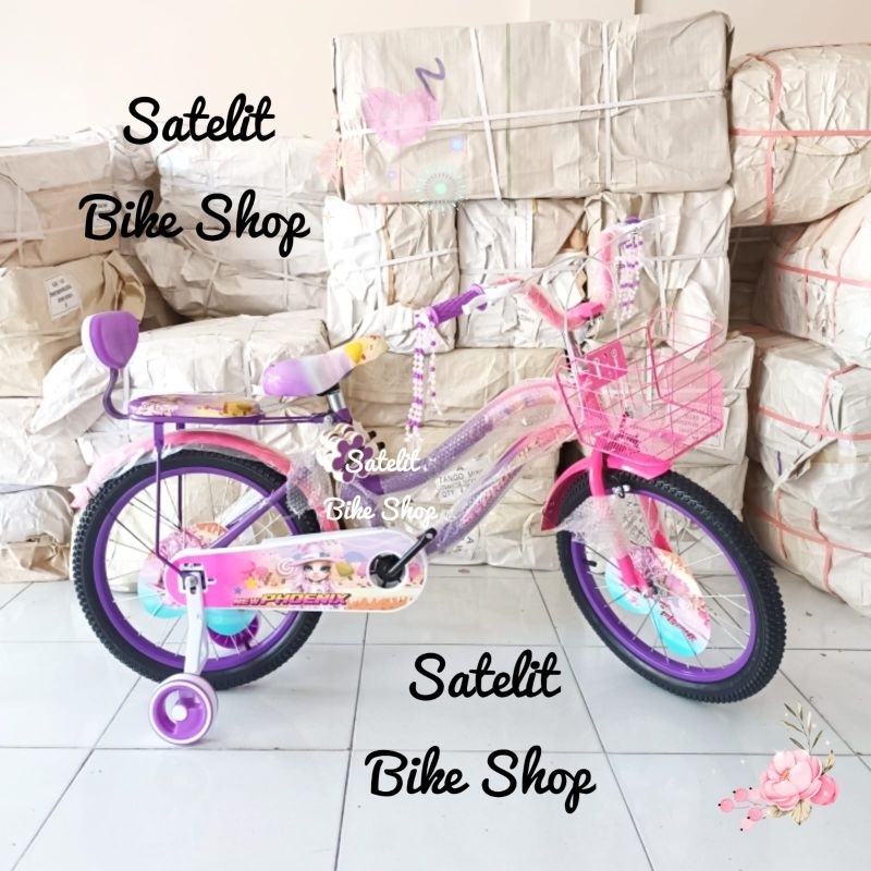 Sepeda Mini Anak Perempuan Ukuran 18 Inch Tango Collins Asagi