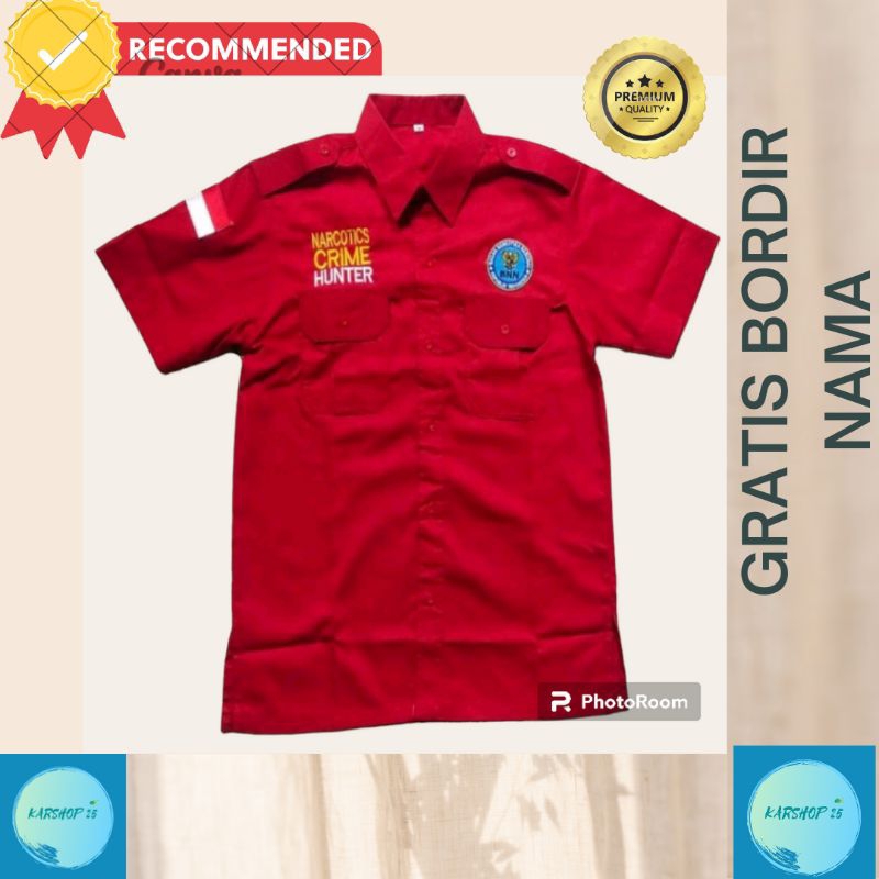 KEMEJA BNN TERBARU BIG SIZE KEMEJA BNN BADAN NARKOTIKA NASIONAL BAJU BNN SERAGAM BNN TERBARU BIG SIZ
