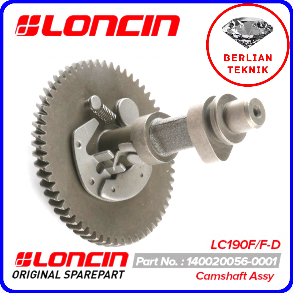 Camshaft Assy Noken As Mesin Penggerak Loncin LC 190 F / 14 HP