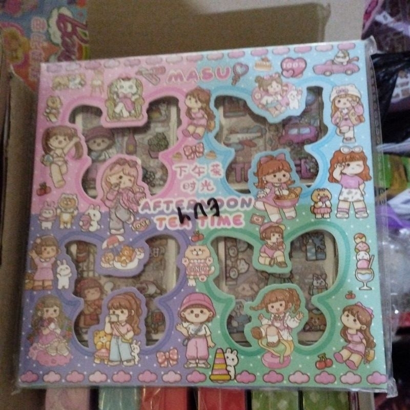 

sticker box masu isi 100 lbr