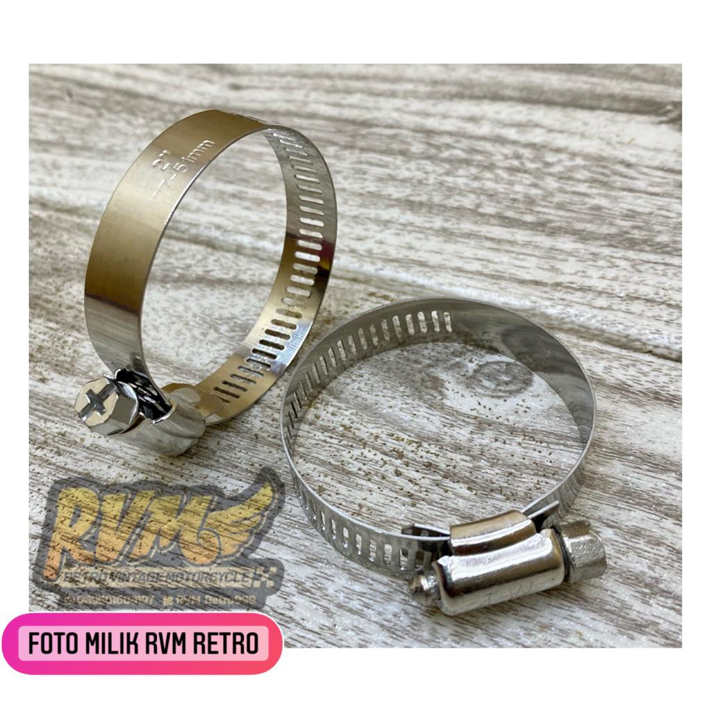 klem peredam knalpot Besi Stainless Cable Knalpot Klem Wrap Exhaust Motor Mobil