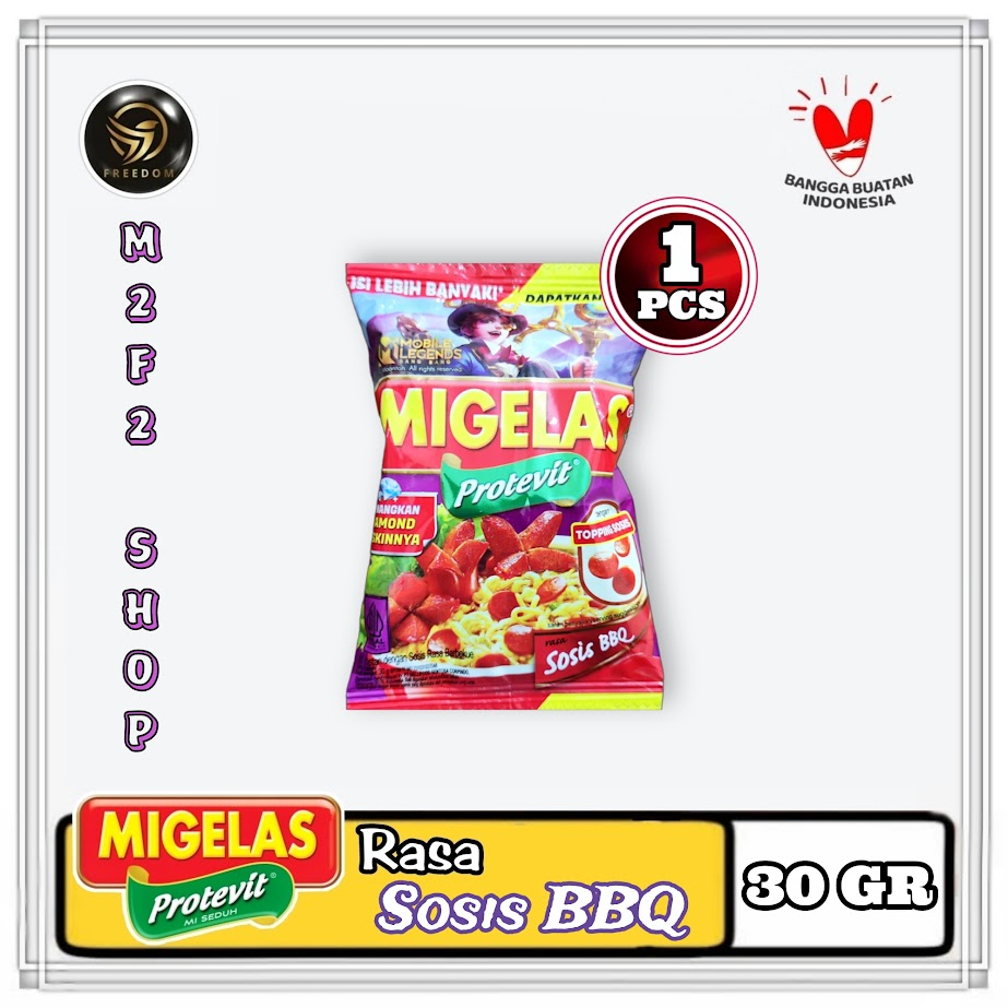 

MIGELAS Protevit Mie Gelas Seduh Kuah Rasa Sosis BBQ Sachet - 30 gr (Kemasan Satuan)