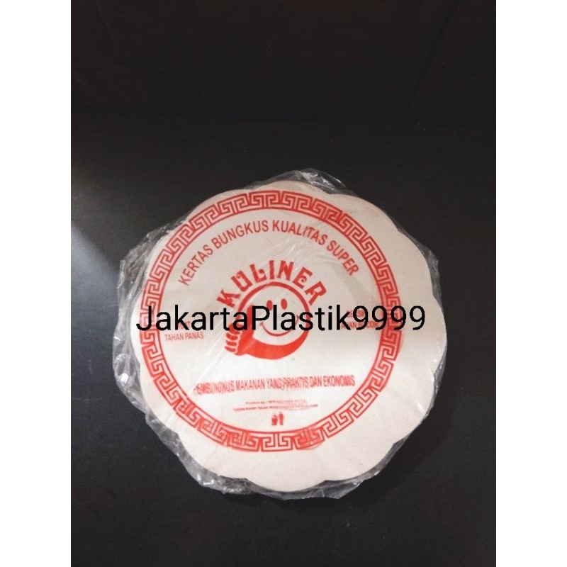 Kertas alas nasi bunga isi 250pcs / alas piring rotan