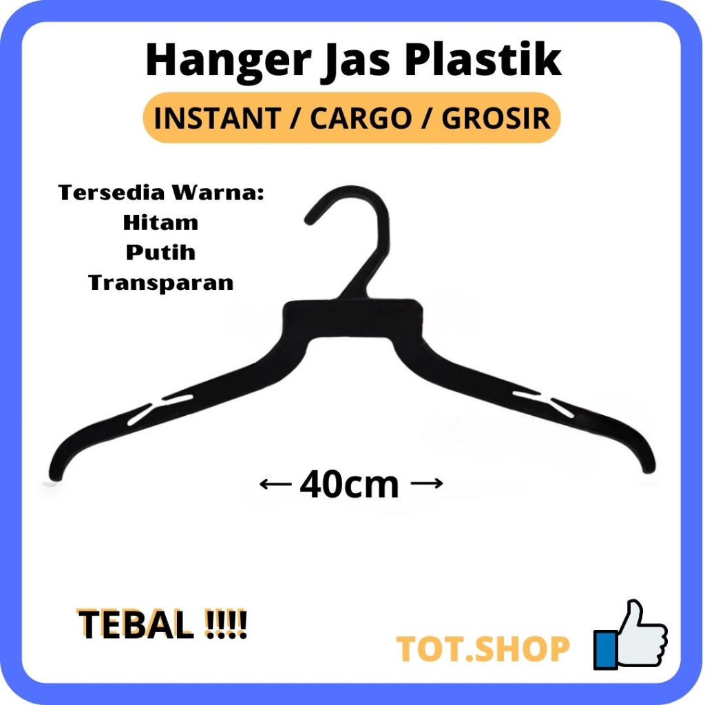 Hanger Jas Plastik Baju Tebal Gantungan Kaos Pakaian Distro Butik Hanger Gantungan Baju Butik Hanger