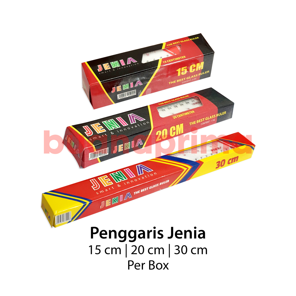 

Penggaris Jenia 15 20 30 cm per Box Rol Plastik Ruler Plastic