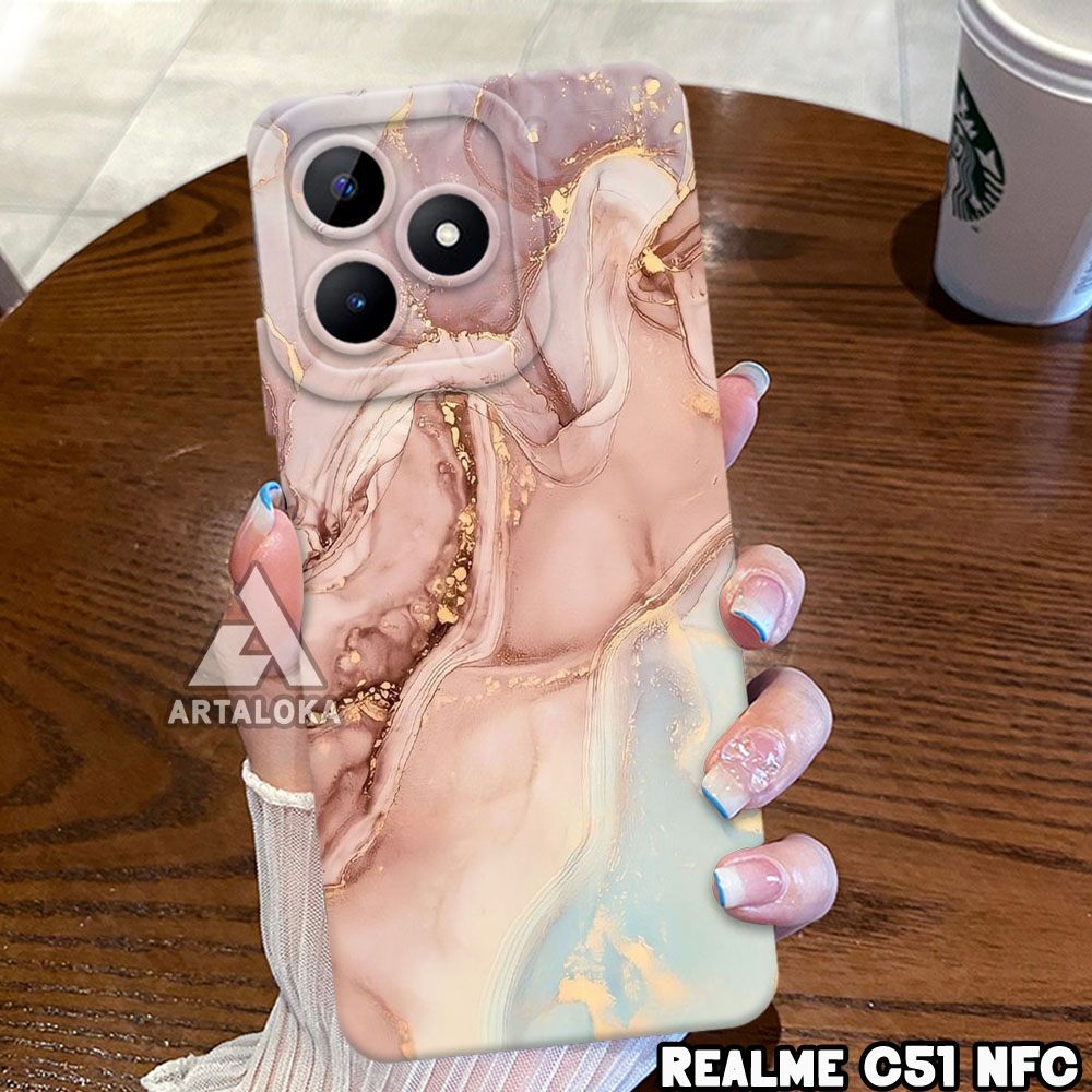AL01 CASE REALME C51 NFC TERBARU 2023 Motif MARBLE Softcase Realme C51 Nfc Casing Hp Realme C51 Nfc 