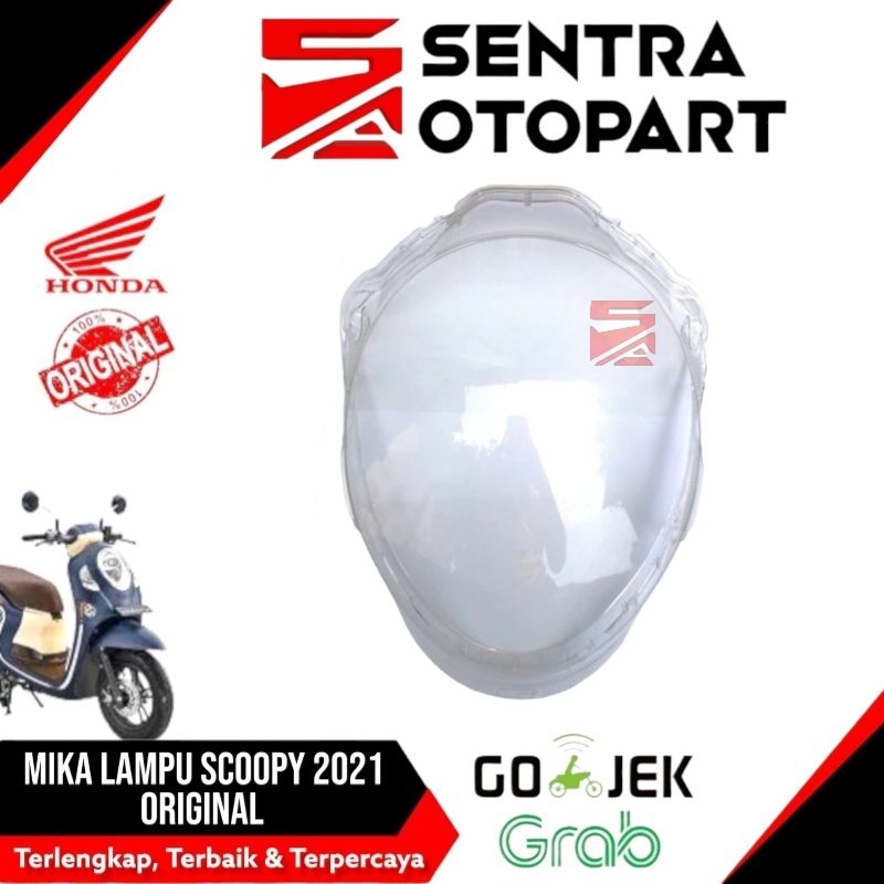 Mika kaca lampu depan head lamp all new scoopy 2021 prestige original gress