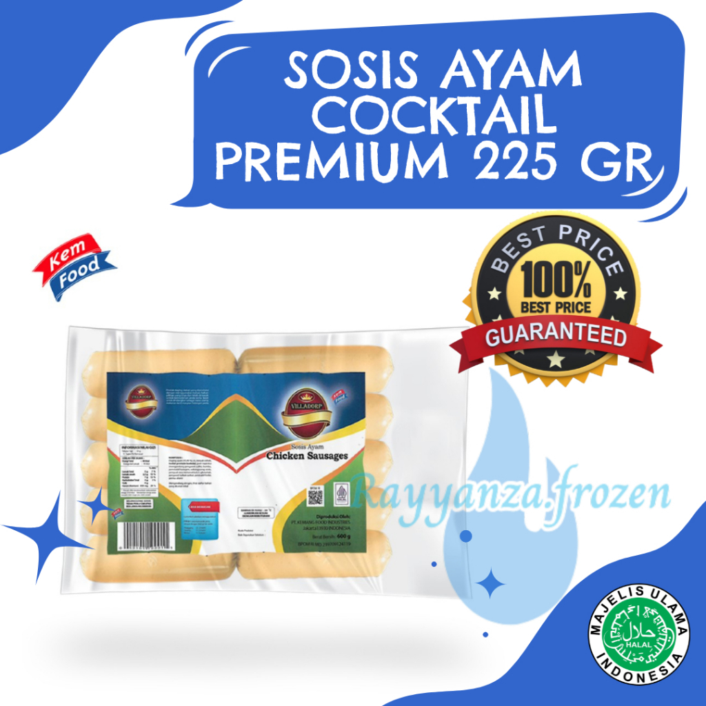 

Sosis Ayam Cocktail Villadorp Premium 225 gr