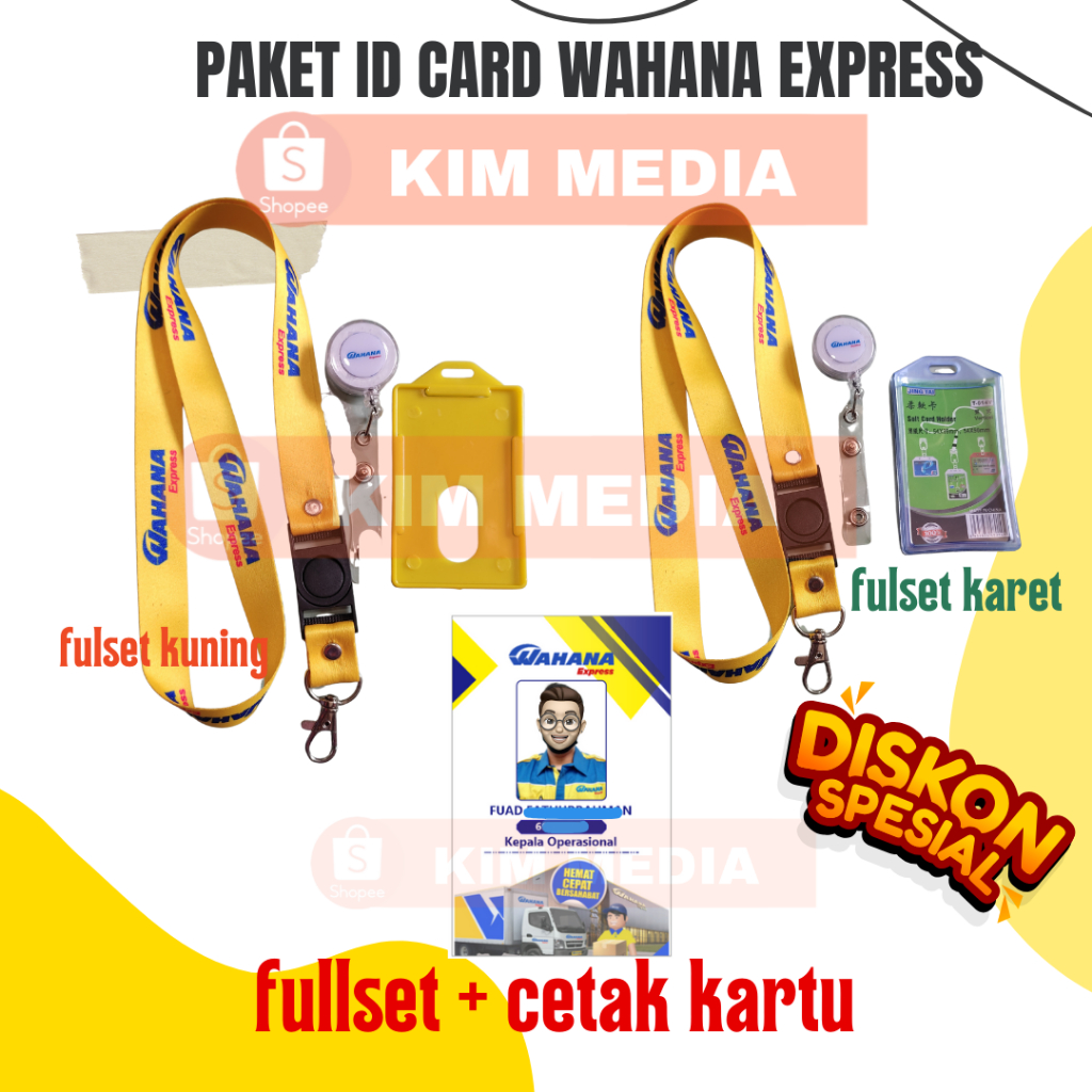 

Tali id WAHANA express / Lanyard wahana ekspress idcard printing
