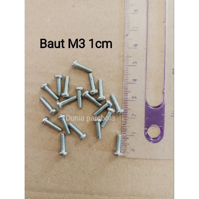 Baut 3mm m3 Baut 3 mm 3x10 per 10pcs