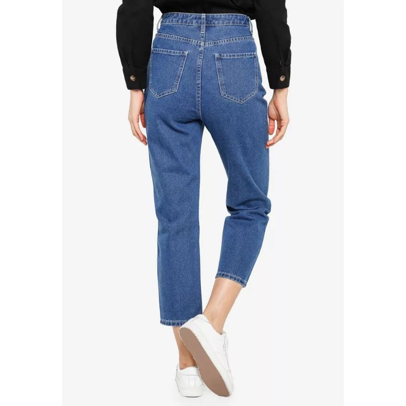 Celana Jeans Boyfriend Basic Wanita Pull & Bear Size 33 Jumbo