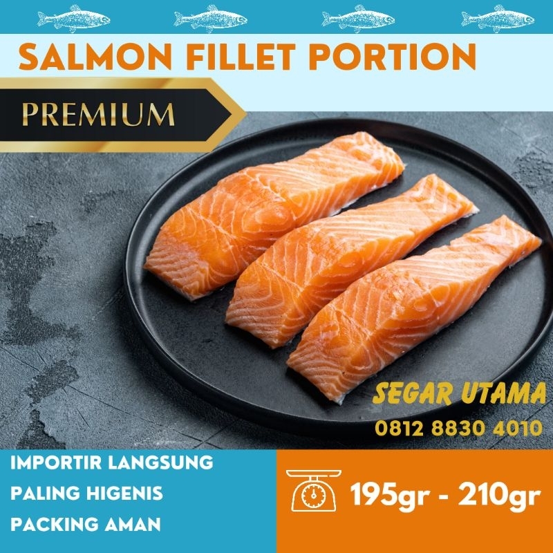 

Salmon Fillet Portion Premium Murah Banget 195 - 210gr