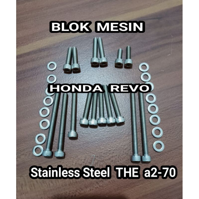 Baut Mesin Blok Set Bak Kopling Block Honada Revo Lama L Stainless
