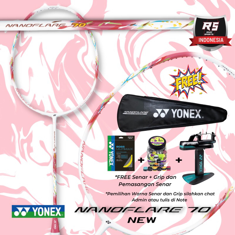 RAKET BADMINTON YONEX NANOFLARE 70 MADE IN JAPAN SP ORIGINAL 4U G5 + FREE BAG