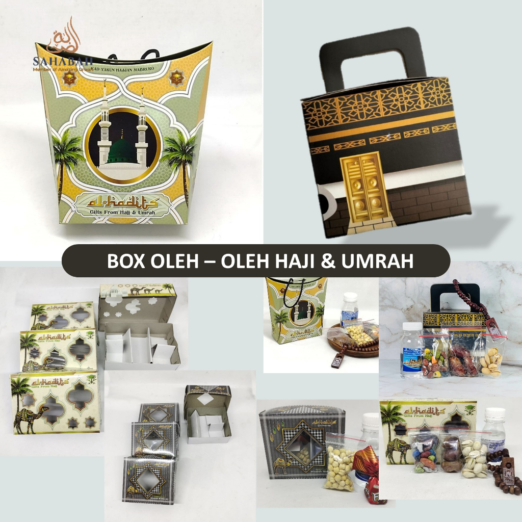 

Dus Box oleh-oleh haji dan umrah kosong premium murah grosir dus box kabah paper bag tali