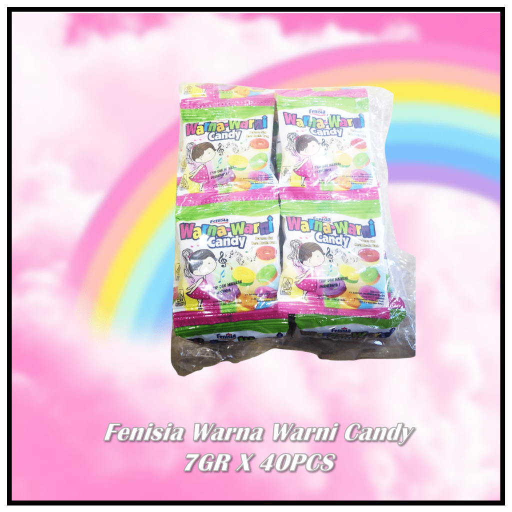 

Fenisia warna warni candy 7GR X 40PCS