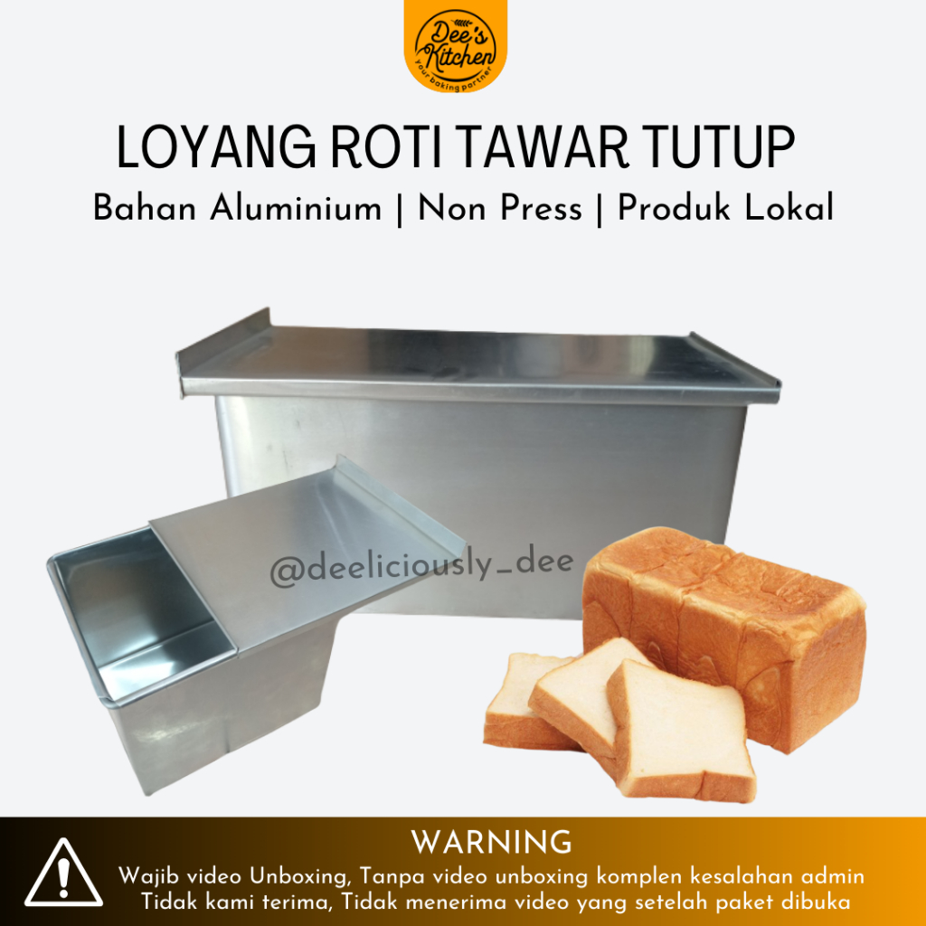 Loyang Roti Tawar bertutup (15x12x12cm)