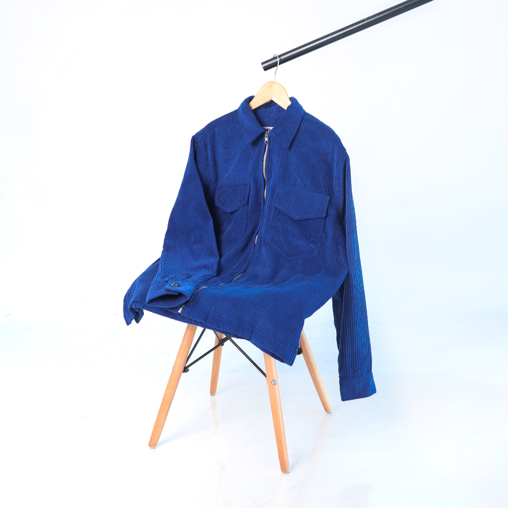 Tubico Jacket Corduroy  - Jacket Overshirt Corduroy Blue Pan