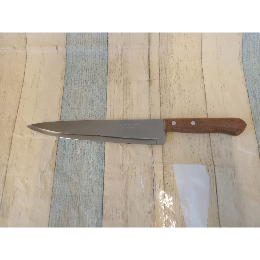 Tramontina Pisau Dapur Kitchen Knife Thin 5in 6in 7in 8in 9in Gagang Kayu Pisau Belati Tajam
