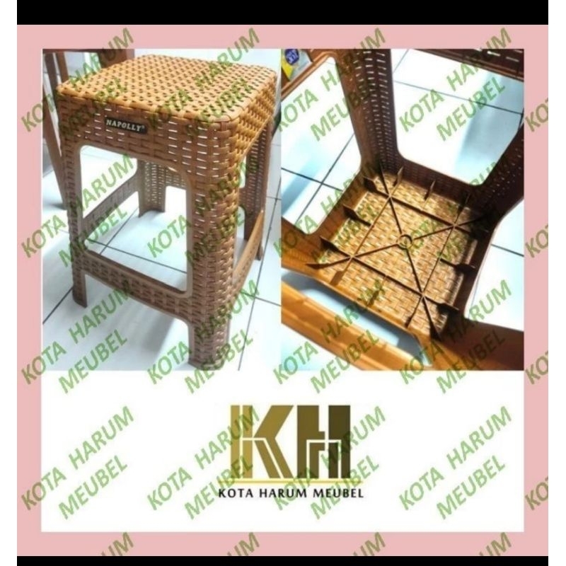 bangku baso kursi baso plastik napolly napoly napoli krs 333 coklat jati coklat hitam bandung