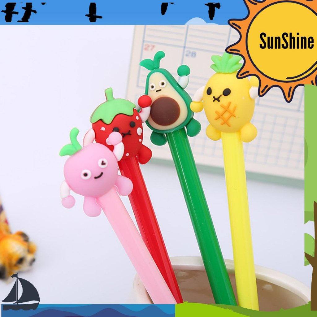 

✨ Sunshine Fancy ✨ SELUSIN / 12 Pcs Pulpen Cutie Fruits S0184