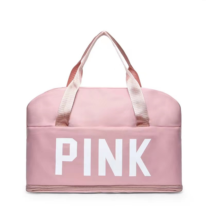 BJ43714 - PINK/LIGHTPURPLE/DARKPURPLE/BLUE/BLACK TAS GYM TRAVEL BAG PINK KOREA CHINA DUFFELL BAG NYL