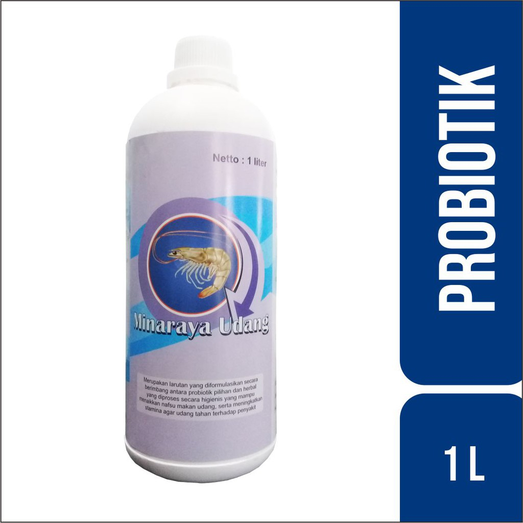 Probiotik Udang - Untuk Meningkatkan Nafsu Makan, Stamina Udang - MINARAYA UDANG FEED (1 L)