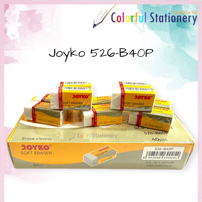 

Penghapus / Eraser Joyko Kecil 526 B40P & 526 B40BL (Pak)