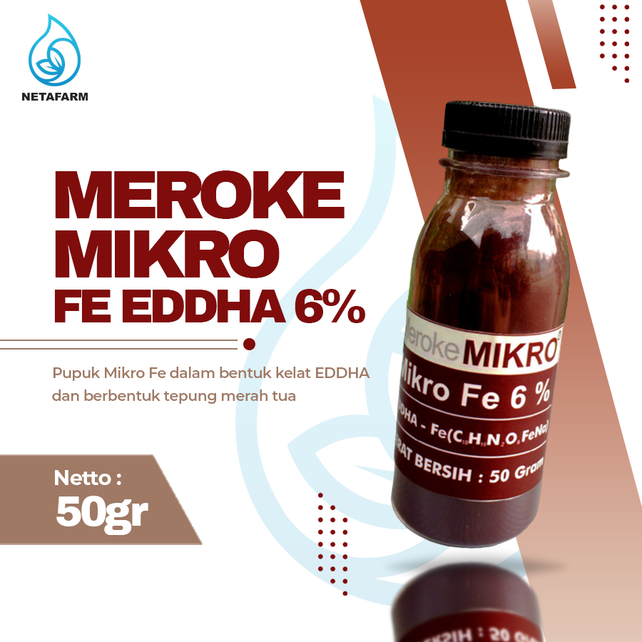 Pupuk Meroke FE EDDHA 6% - Kemasan 50 gr