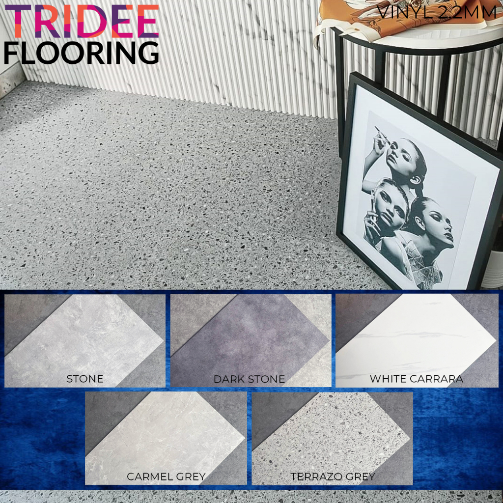 LANTAI VINYL STONE 2MM | DRY BACK | TRIDEE FLOORING