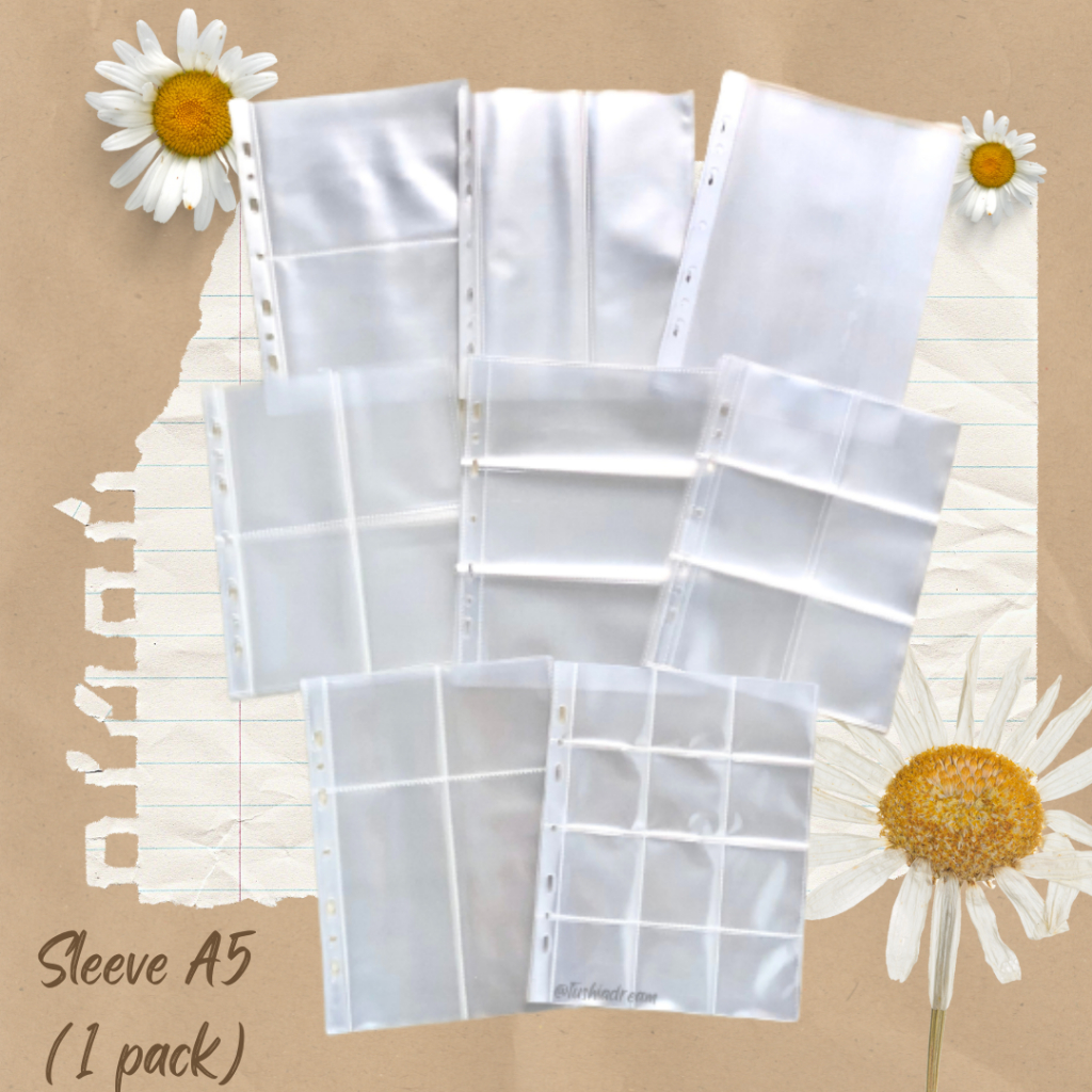 

Sleeve Pocket 1p / 2p / 3p / 4p / 6p / 12p ukuran A5 Binder 2 / 3 / 6 ring (1 Pak) - Fuschiadream